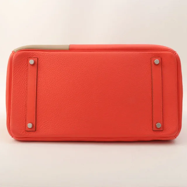 Hermès 2012 Birkin 35 Casaque Etoupe/Argile/Rose Jaipur in Taupe Clemence leather from VINTAGE QOO TOKYO, photo 11 of 11