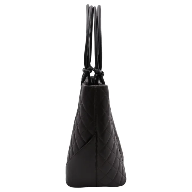 Chanel Tote Bag L, Dark Brown, circa 2005 in Brown Calfskin from VINTAGE QOO TOKYO, photo 2 of 2