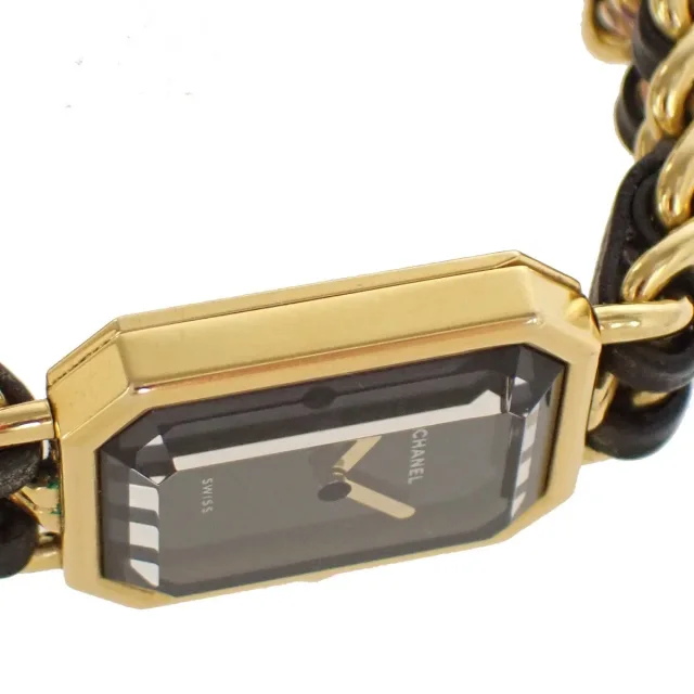 Chanel Premiere Rock Quartz Plated Metal And Leather Watch in Leather from HEWI, photo 3 of 16