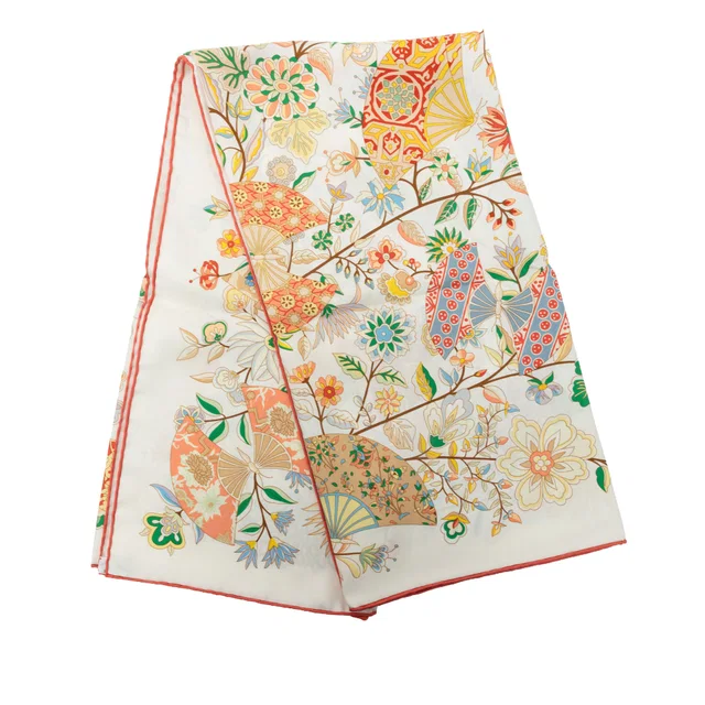 Multi Hermès Fleurs et Papillons de Tissus Silk Scarf 90 Scarves in Silk from Designer Revival