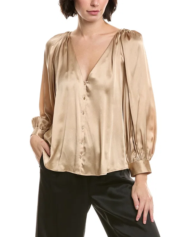 L’AGENCE Kali Satin Silk Blouse, image 1 of 1 from Rue La La