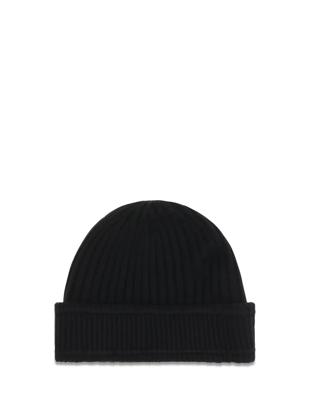 Burberry 8103340 Ribbed Merino Wool Beanie — Black Ovis Aries Beanies in Black Wool from HEWI, photo 2 of 2