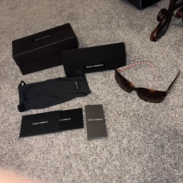 Dolce & Gabbana Women's Sunglasses - Black/Grey in black|gray from Depop, photo 1 of 1