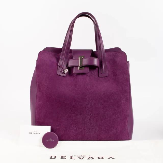 Delvaux Cardinal Santiag Nubuck Simplissime Tote Bag in Suede from Labellov, photo 2 of 8