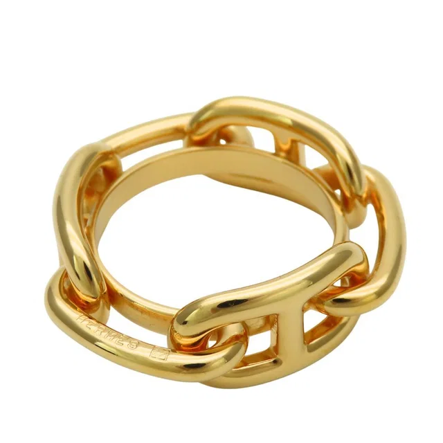 Hermès Scarf Ring Chaine D'ancre Metal Gold in Gold from The Reluxe