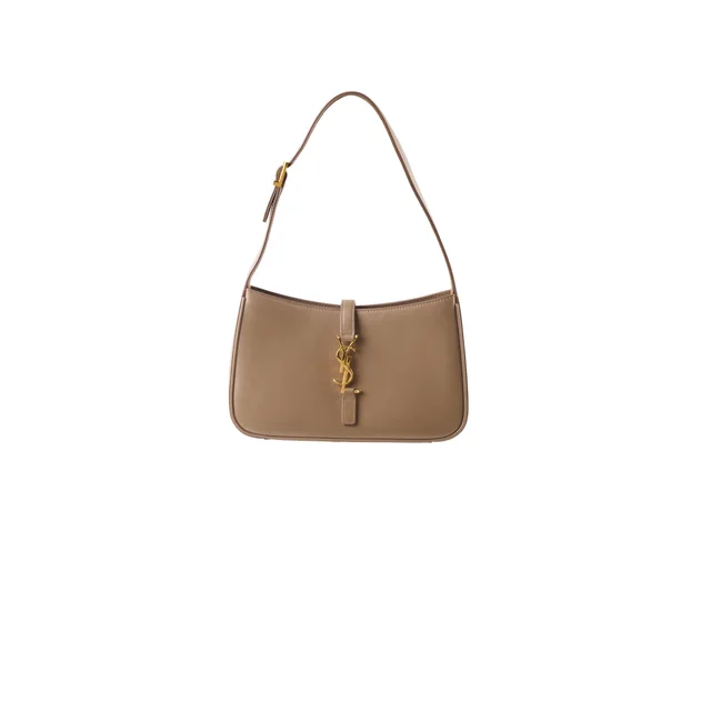 Saint Laurent Le 5 A 7 Should Bag Taupe Beige in Taupe Leather from The Purse Affair
