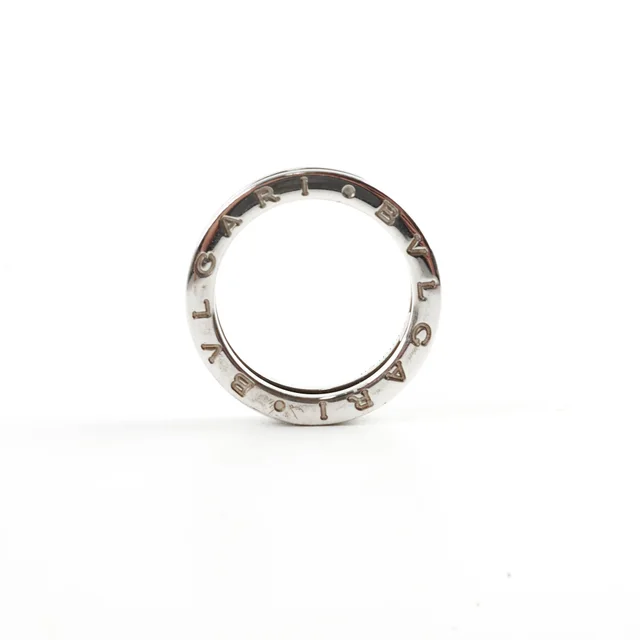 Bvlgari Save The Children Ring Silver Size 54 in Silver Ceramic from The Purse Affair