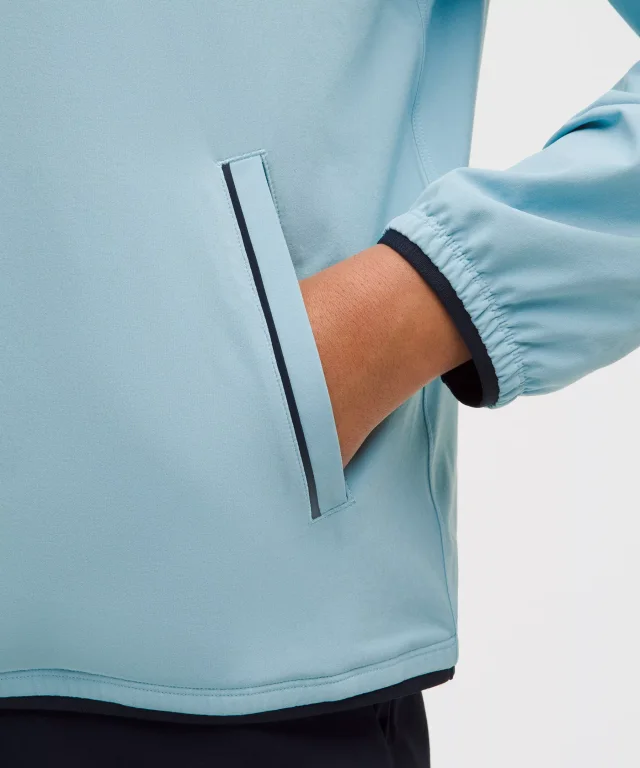 lululemon UV-Protective Lightweight Half Zip in Seafoam/True Navy, photo 5 of 6 from lululemon
