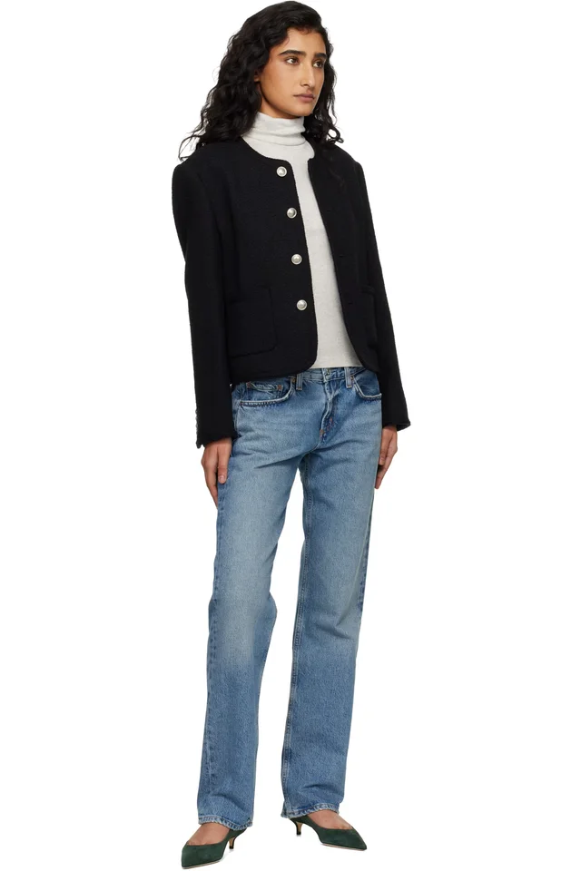 Dunst Black Classic Boucle Tweed Jacket, photo 4 of 4 from SSENSE