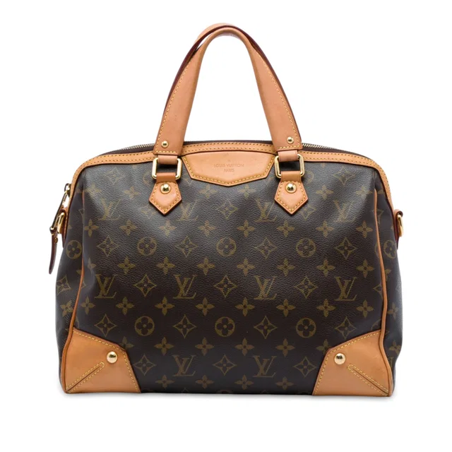 Brown Louis Vuitton Monogram Retiro PM Satchel in Brown Coated canvas from Designer Revival