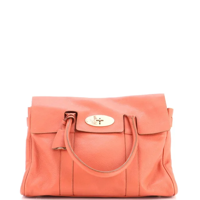 Mulberry New Bayswater Satchel Leather Medium in orange Leather from Rebag, photo 7 of 7
