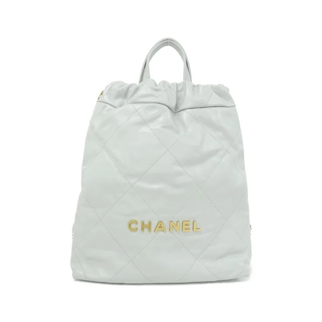 Chanel Chanel 22 Line AS3859 Backpack in LIGHT GRAY(ライト グレー) / MAT GOLD(マットゴールド)金具 from KOMEHYO