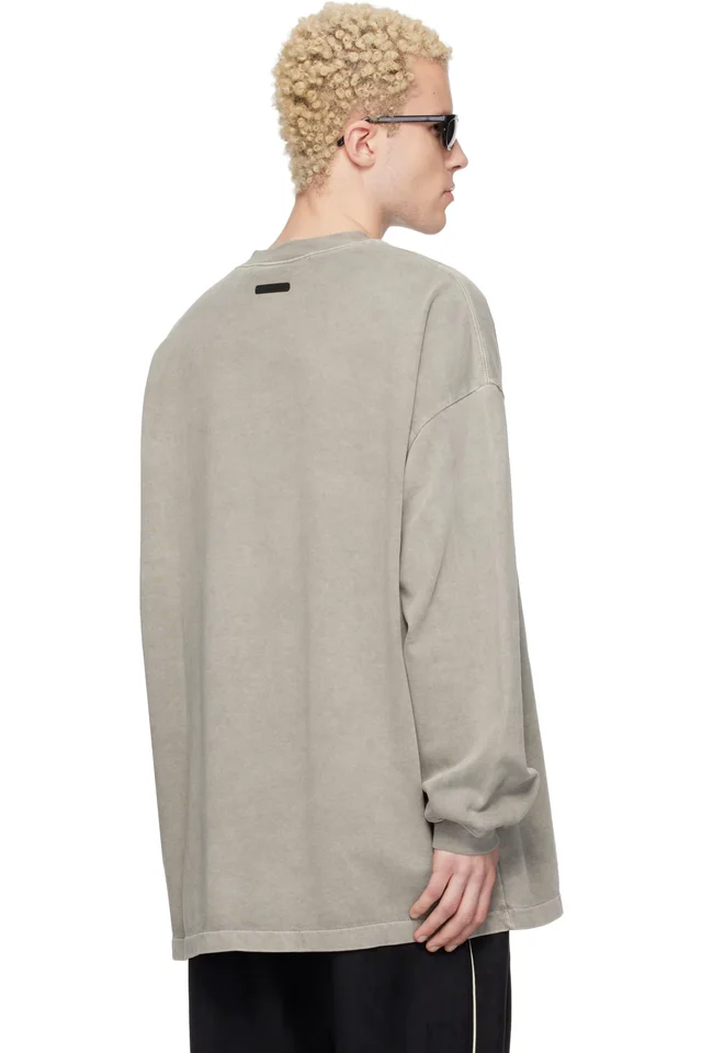 Fear of God ESSENTIALS Taupe Training 90s Long Sleeve T-shirt, photo 3 of 4 from SSENSE