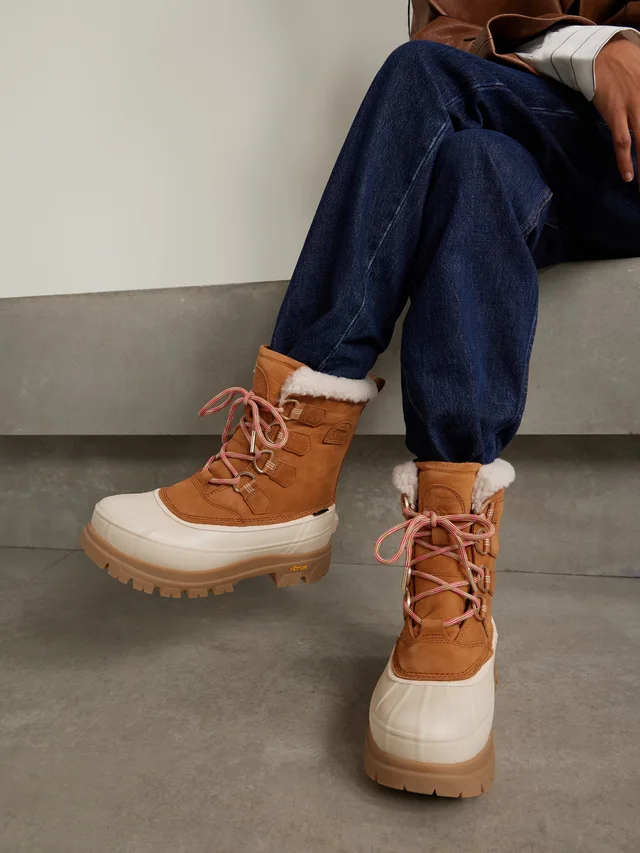 SOREL Caribou Horizon™ fleece-trimmed GORE-TEX™ ankle boots in Beige, photo 2 of 2 from NET-A-PORTER (Canada)