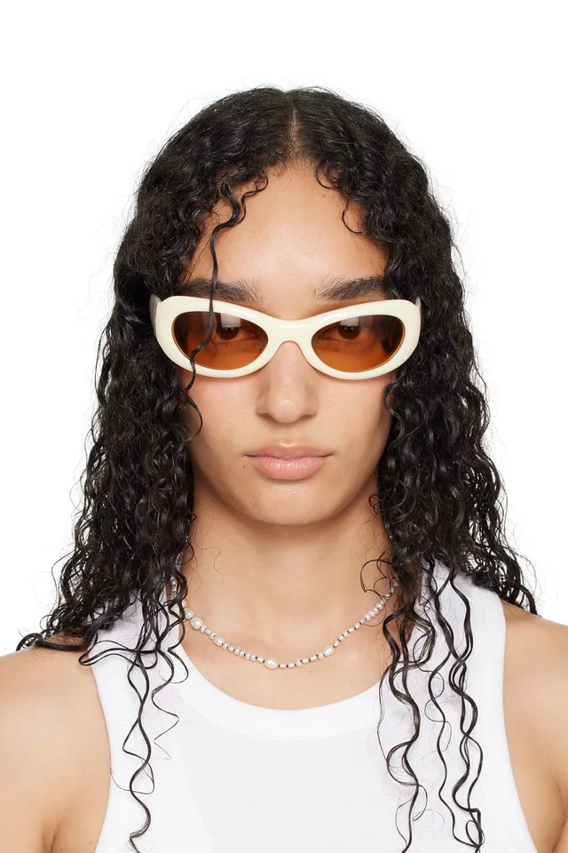 Port Tanger SSENSE Exclusive Beige Khilna Sunglasses, photo 4 of 5 from SSENSE