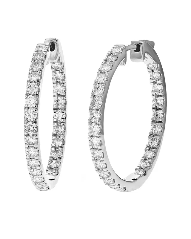 Amairah Silver 0.75 ct. tw. Lab-Grown Diamond Hoops, image 1 of 1 from Rue La La