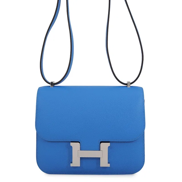 Hermès Constance3 Miroir Blue Hydra Epsom Size Mini in Blue Epsom leather from GALLERY RARE