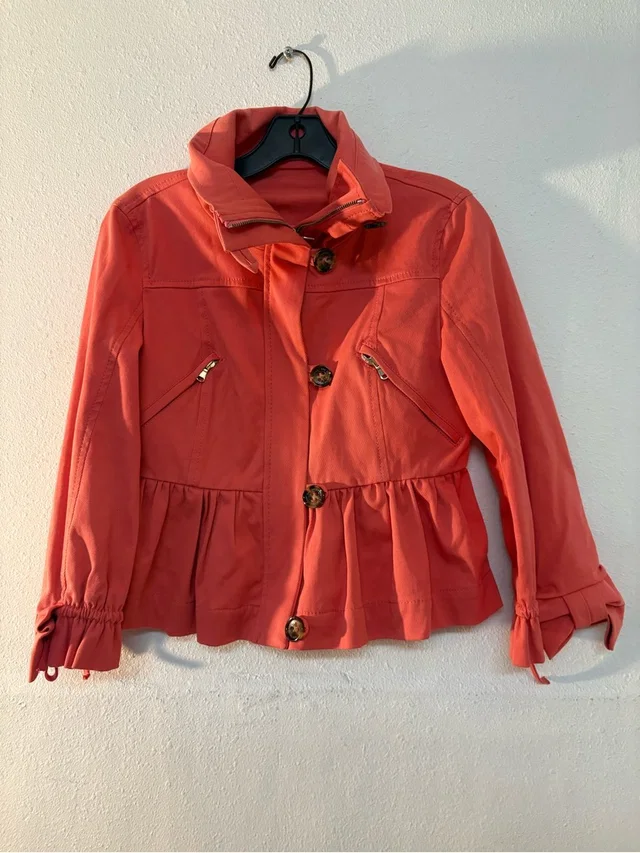 REDValentino Coral Peplum Button Front Jacket in pink from Poshmark