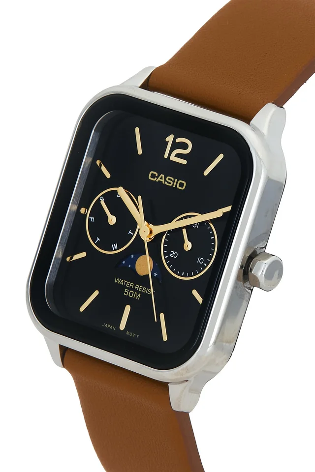 Casio Moon Phase Watch in Brown & Black, photo 3 of 4 from REVOLVE (Canada)