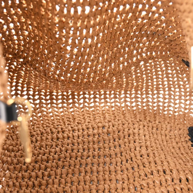 Gucci Effect Large GG Marmont Shoulder Tote Bag Natural Black in Black Raffia from FASHIONPHILE, photo 5 of 10