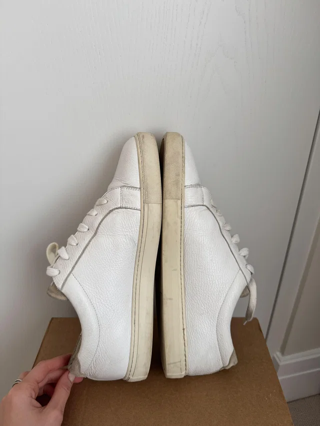 Brunello Cucinelli White Calfskin Trainers in White Calfskin from HEWI