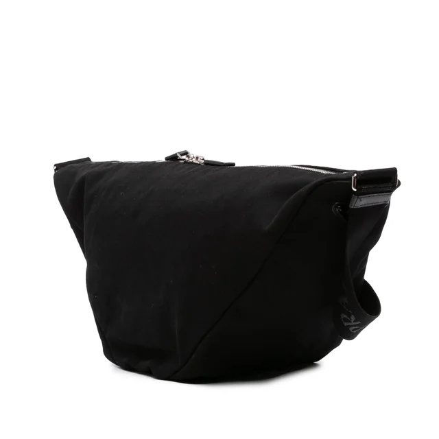 Black Prada Canvas Canapa Triangle Logo Shoulder Bag in Black Canvas from Designer Revival, photo 2 of 2