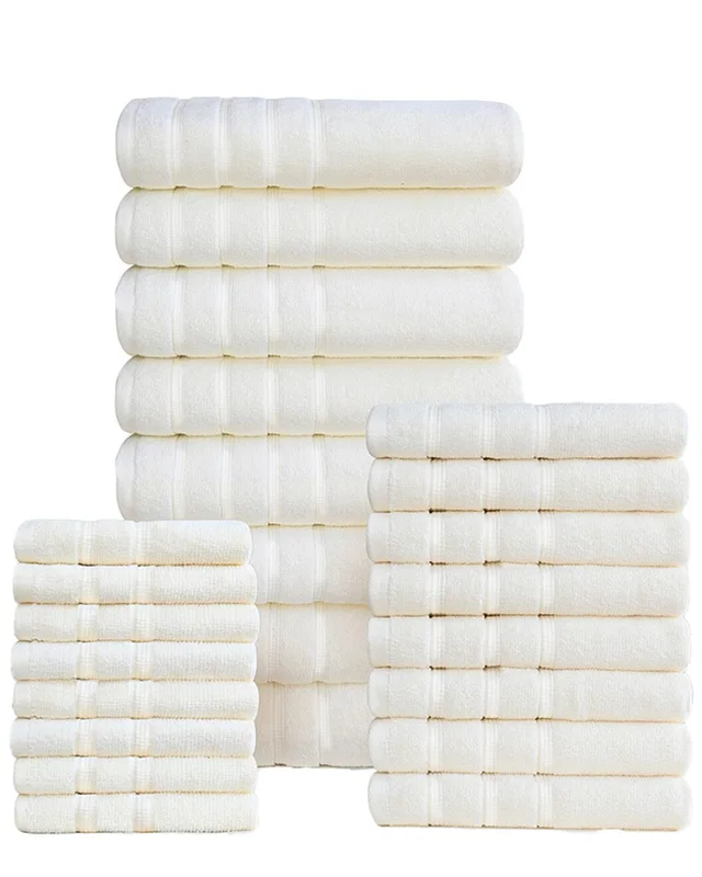 Bibb Home 24pc Zero Twist Egyptian Cotton Towel Set, image 1 of 1 from Rue La La