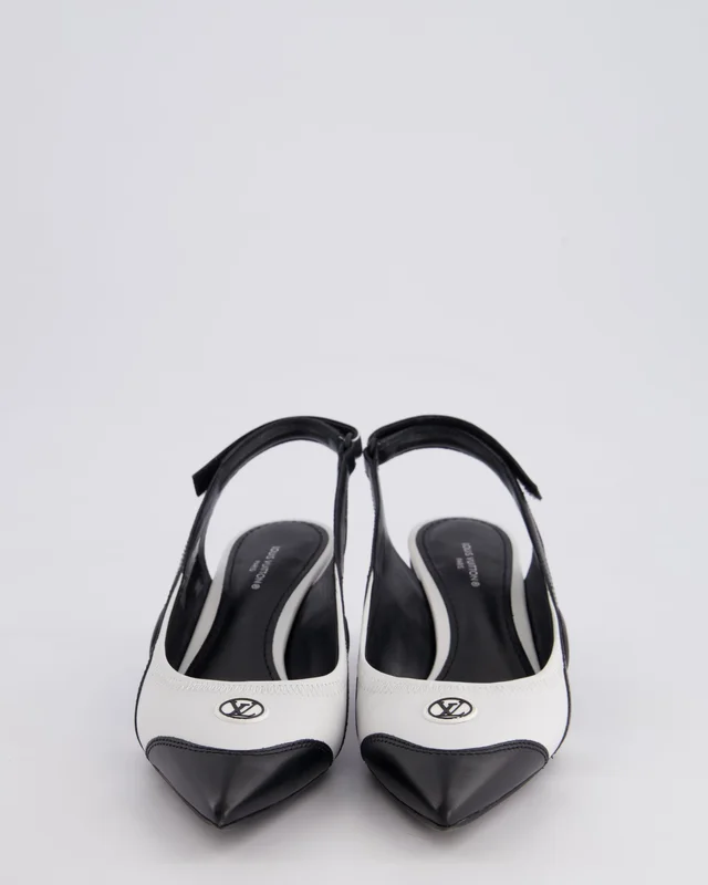 Louis Vuitton Black and White Archlight Slingback Heels With Logo Details Size EU 37 in Black from Sellier, photo 2 of 2