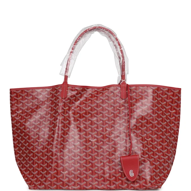 Goyard Goyardine Red Saint Louis GM Tote Palladium Hardware in Red Calfskin from Madison Avenue Couture