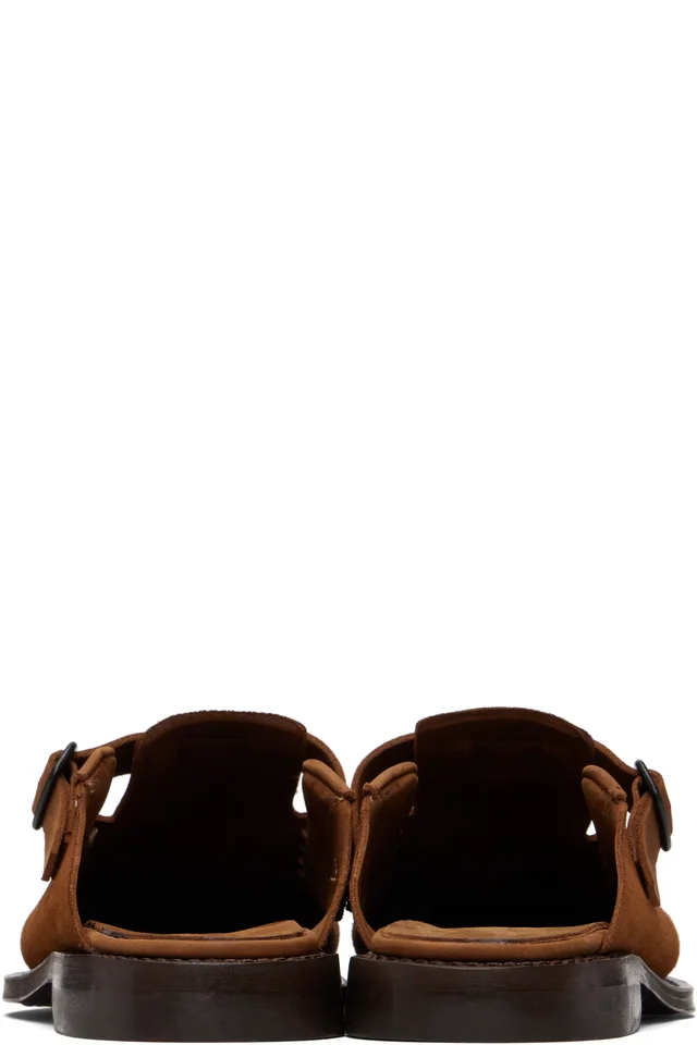 HEREU Brown Barraca Slip-on Loafers, photo 2 of 5 from SSENSE