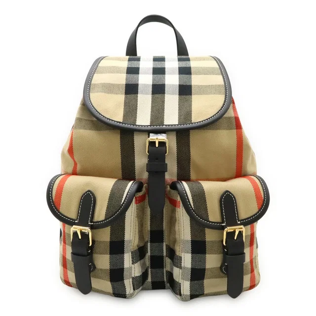 Burberry House Check Canvas Leather Backpack in Canvas from LuxUness