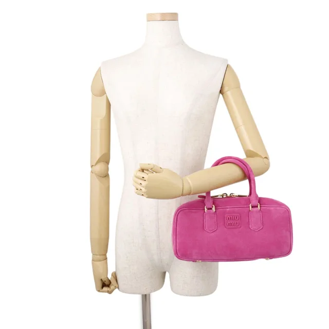 MIUMIU Arkady 2WAY Handbag Pink5BB148_2CS4_F0029 suede Size Large in Suede from GALLERY RARE, photo 5 of 9