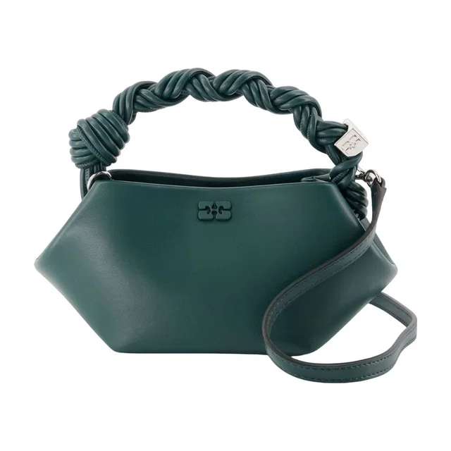 GANNI Shoulder Bag — Green Synthetic in Green Leather from HEWI