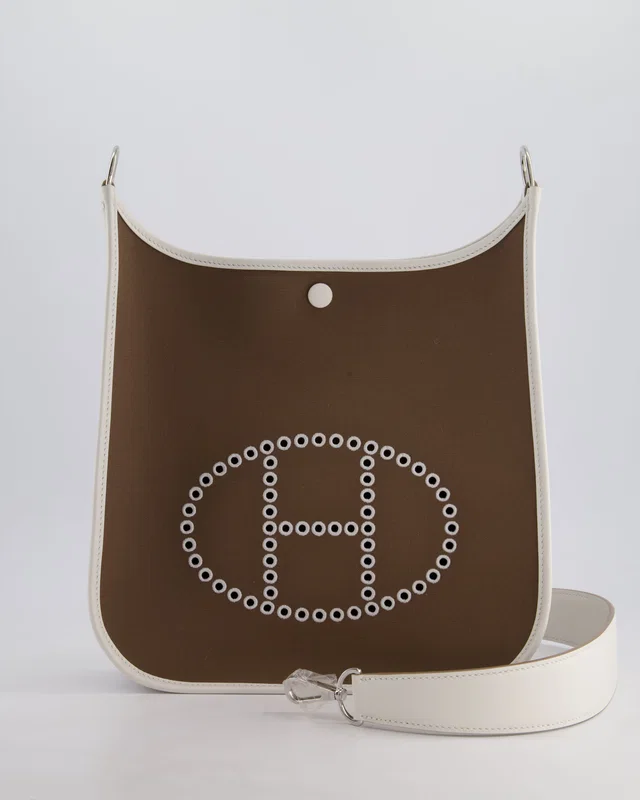 Hermès Evelyne 29 in Taupe Canvas from Sellier