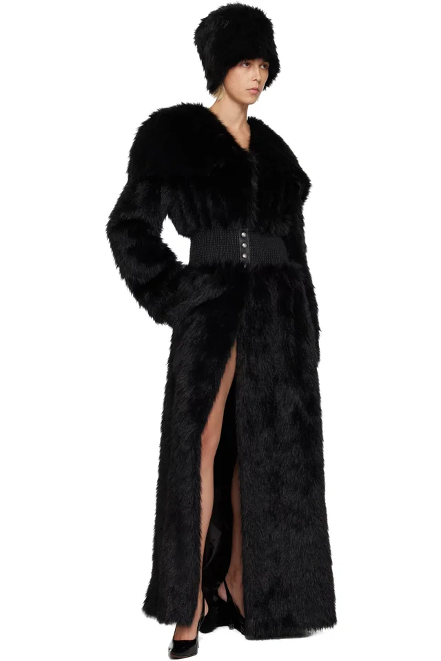 Nicklas Skovgaard SSENSE Exclusive Black Lily Faux-Fur Coat, photo 4 of 4 from SSENSE