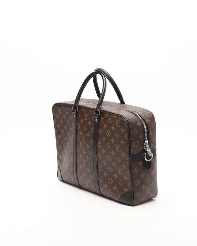 Louis Vuitton Monogram Macassar Porte Documents Voyage GM Business Bag from A Retro Tale, photo 3 of 11