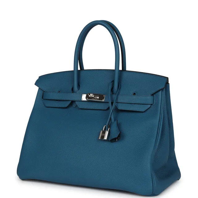 Hermès Birkin 35 Cobalt Togo Palladium Hardware in Togo leather from Madison Avenue Couture, photo 5 of 9