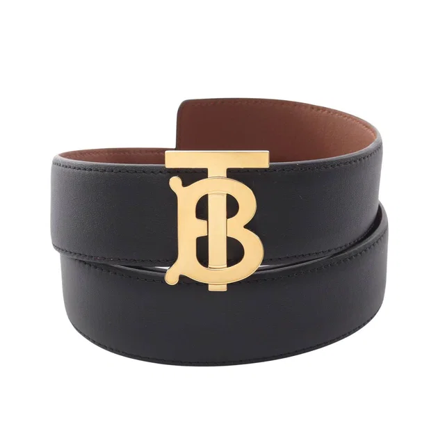 Burberry TB Reversible Leather Belt in Leather from LuxUness