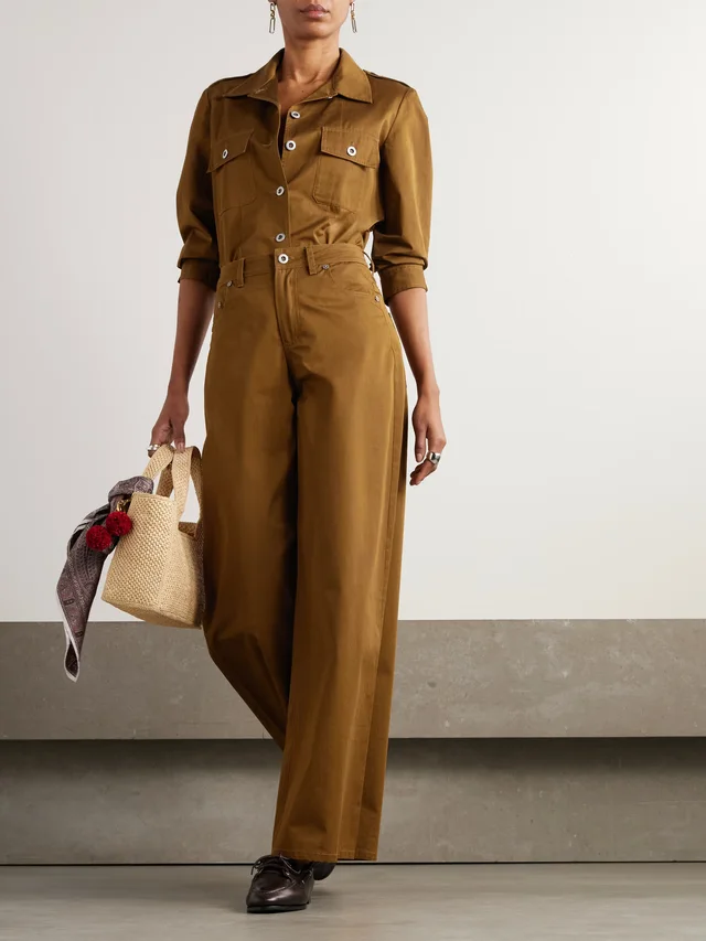 EMPORIO SIRENUSE Malia cotton-twill jacket in Brown, photo 2 of 2 from NET-A-PORTER (Canada)