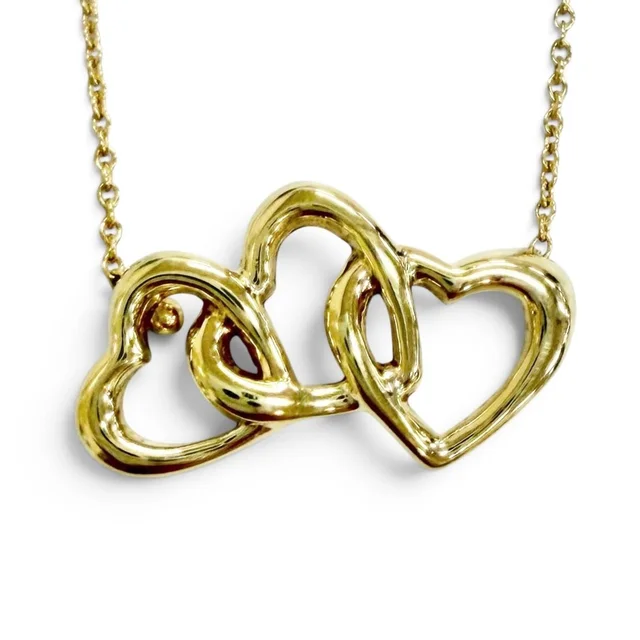 Tiffany & Co. Triple Heart Pendant 750 18k Yellow Gold in Yellow from The Reluxe