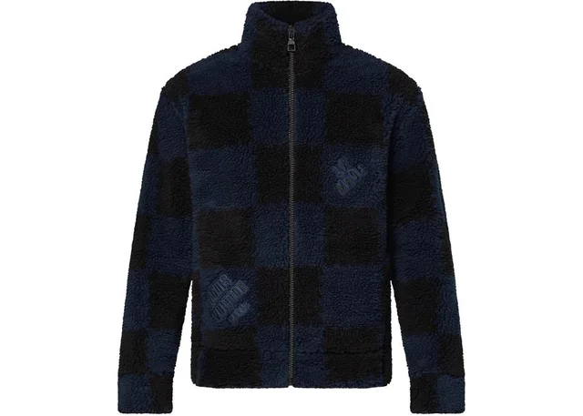 Men's LV x Nigo Jacquared Damier Fleece Blouson Zip Jacket from Bagriculture