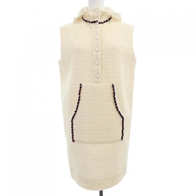 Chanel Dress White in White Cashmere from The Reluxe