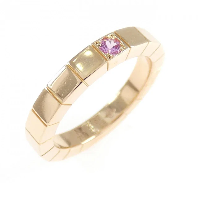 Cartier Lanieres Au750 Pink Gold Sapphire Ring Size 8 in Pink from LuxUness