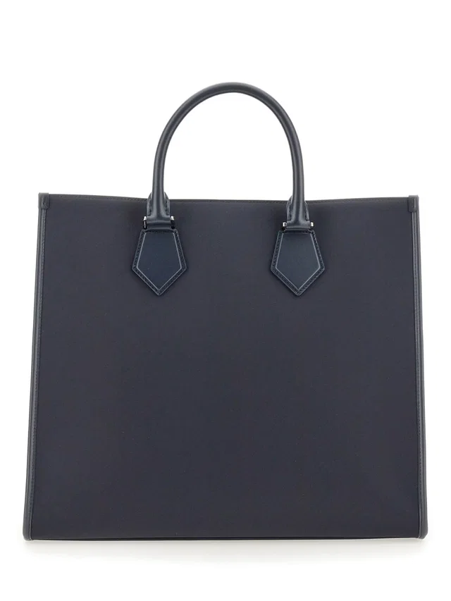 Dolce & Gabbana Mixed-Material Shoulder Bag — Blue Polyamide in Blue Leather from HEWI