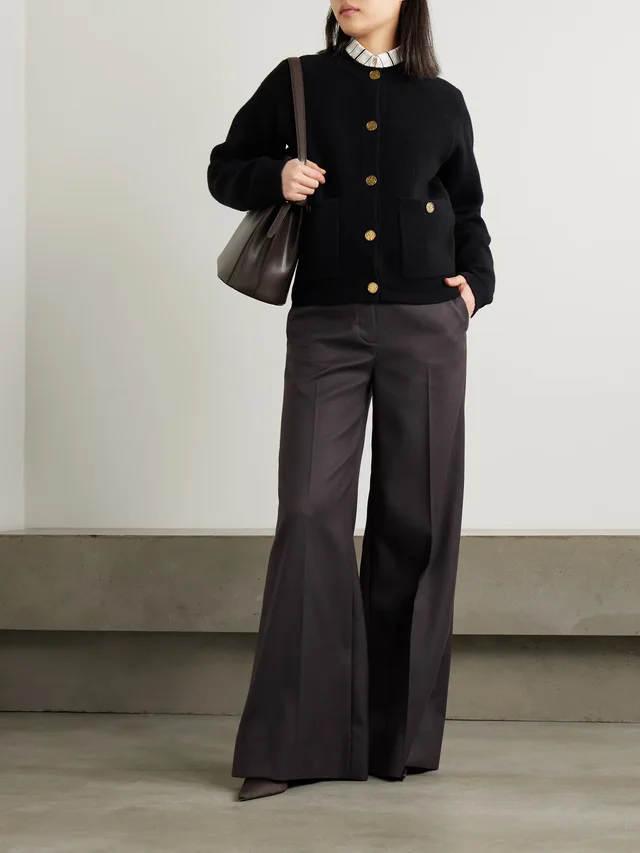 TOTEME Wool-blend cardigan in Black, photo 2 of 2 from NET-A-PORTER (Canada)