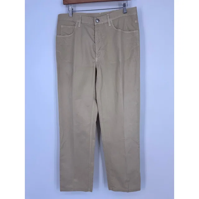 Loro Piana Cotton Twill Pants Mens 34x30 Beige Straight Chino Trousers Italy in neutral|brown from Poshmark