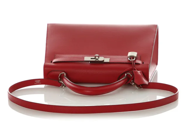 Hermès Rouge Casaque Epsom Kelly 28 in Red Epsom leather from Ann's Fabulous Finds, photo 7 of 11