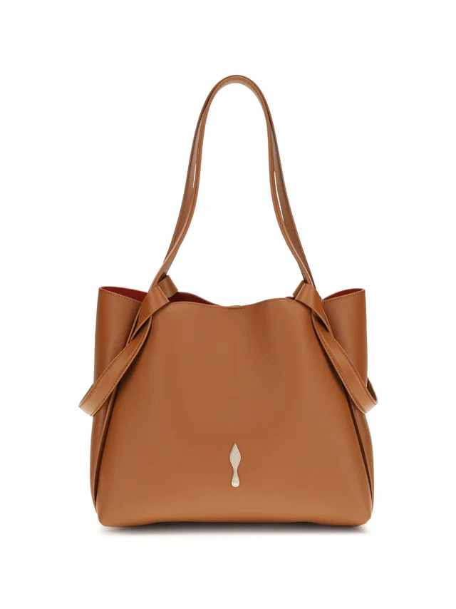 Christian Louboutin Bettina Shoulder Bag — Brown Calf Leather Bos Taurus in Brown Calfskin from HEWI