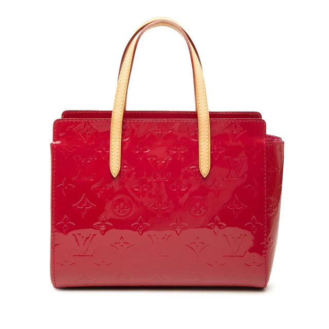 Red Louis Vuitton Monogram Vernis Catalina BB Handbag in Red Leather from Designer Revival
