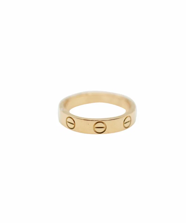 Cartier Rose Gold Love Thin Band in Pink Leather from Luxury Promise